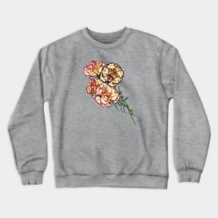 Colorful Carnations Vector Art Cut Out Crewneck Sweatshirt